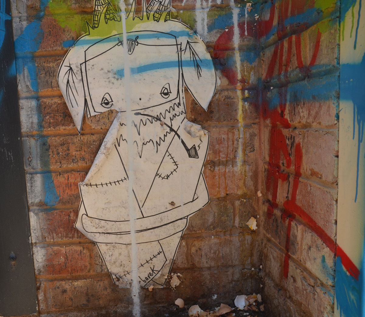 small cutesy drawing of girl, abstracted a bit. 