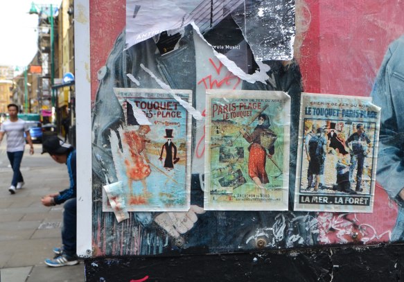 three posters, mock magazine covers of a publication called Le Touquet Paris Plage 