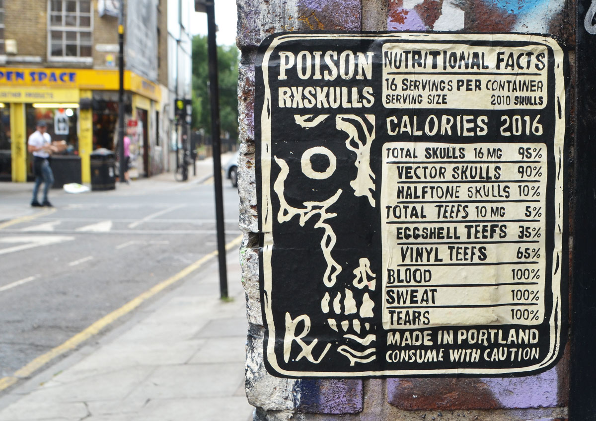 poster by arrex, or rxskulls, from Portland, Poison, and the nutritional content of it, e.g. calories, 