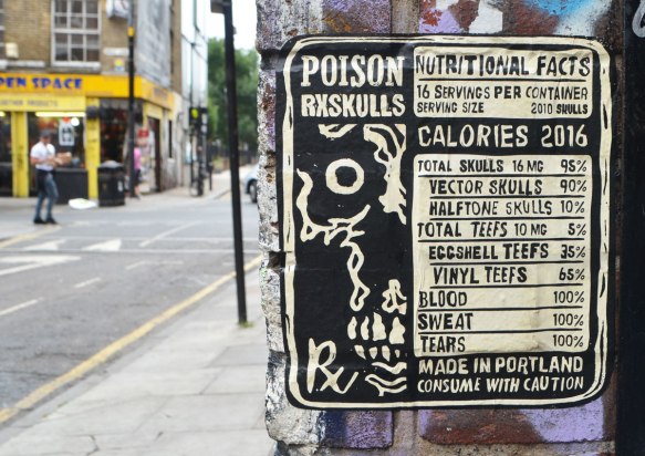 poster by arrex, or rxskulls, from Portland, Poison, and the nutritional content of it, e.g. calories, 