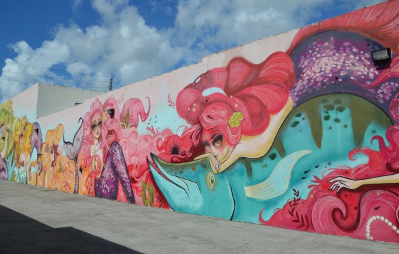 part of a larger mural by Tati Suarez, @tatunga, of mermaids -