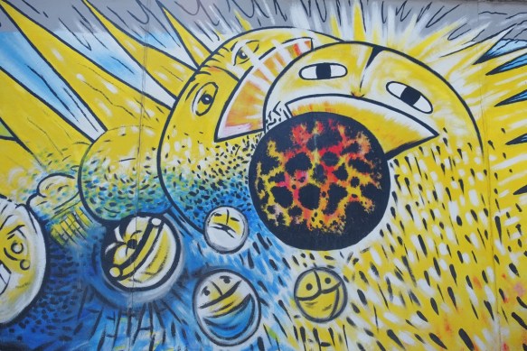 part of a mural on Berlin Wall, Eastside gallery