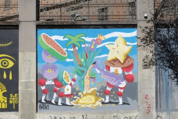 mural with fruit