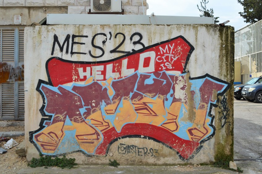 hello my city is - part of a series of hello my name is name tag based street art