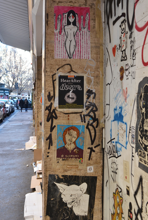 slaps on a wall, poster