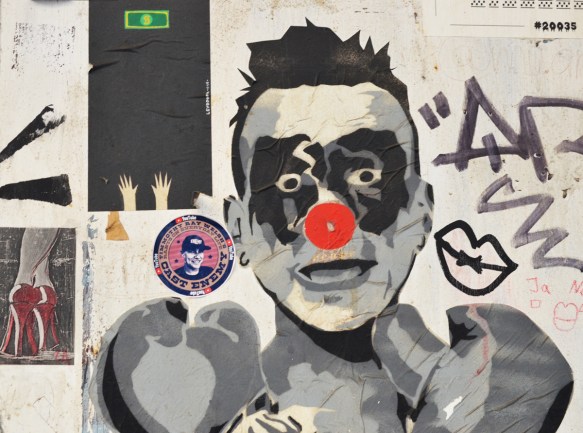 red nose graffiti by Mimi the clown
