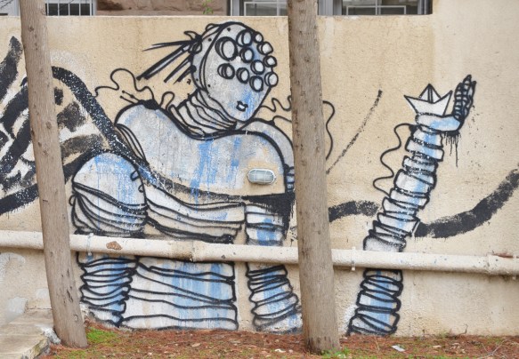 street art on a wall in Amman