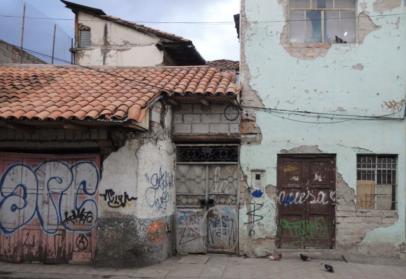 graffiti on an old house