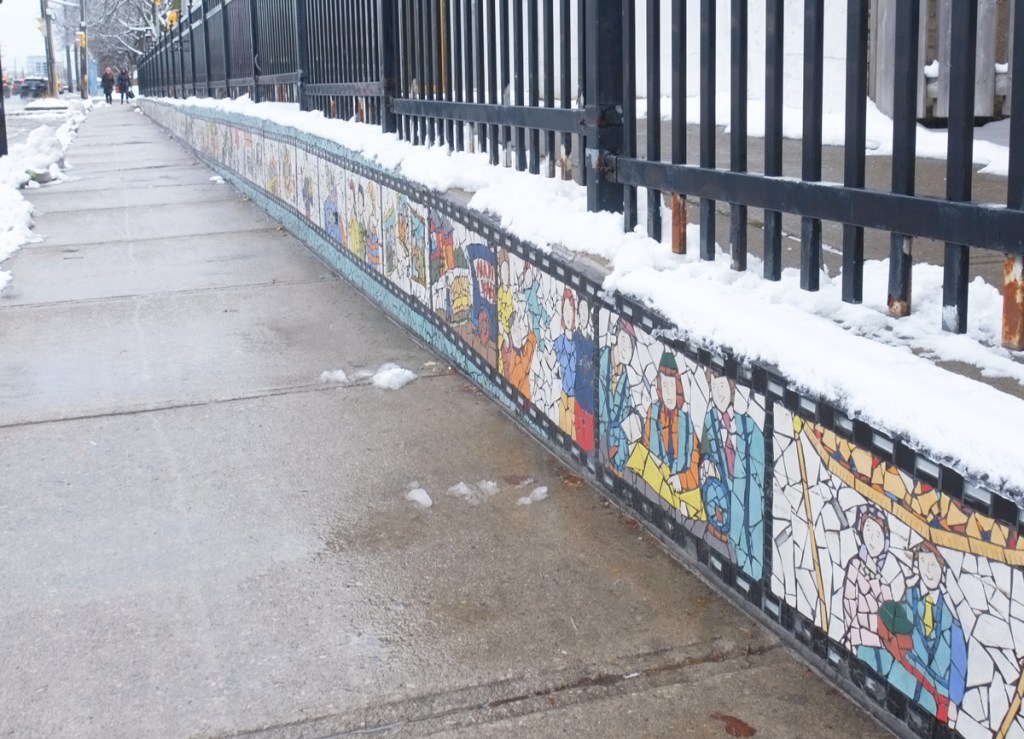section on Bathurst Street with mosaic by Cristina Delago