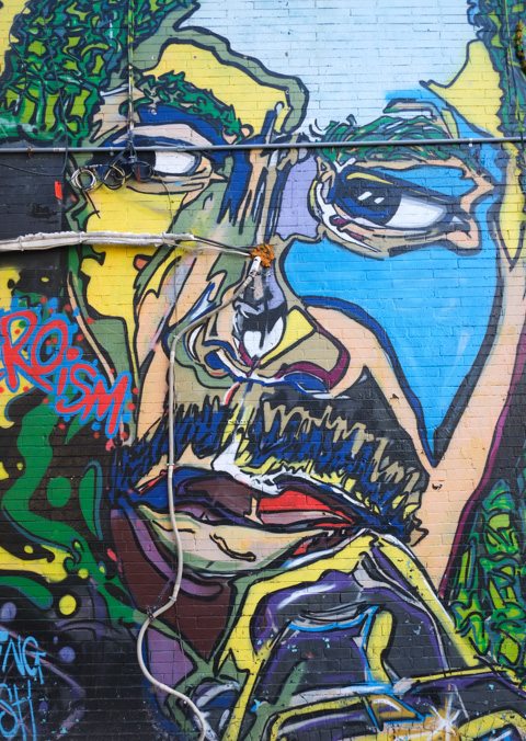 street art by fumaro, portrait of a man