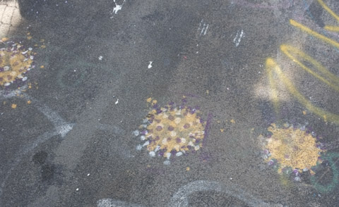 graffiti on pavement