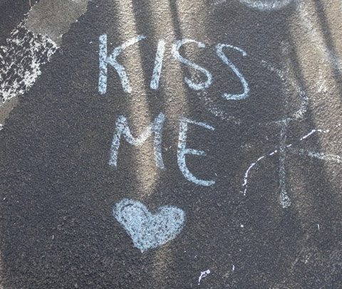 graffiti on pavement