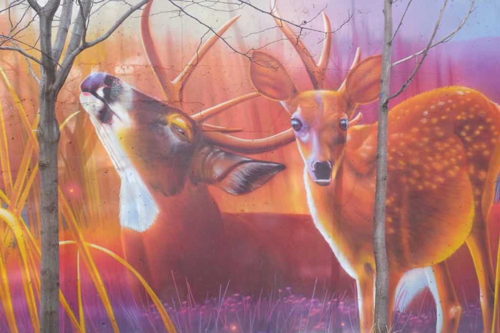 part of mural by Nick Sweetman, Along the Riverbank