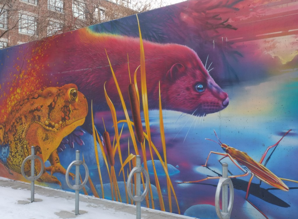 part of mural by Nick Sweetman, Along the Riverbank