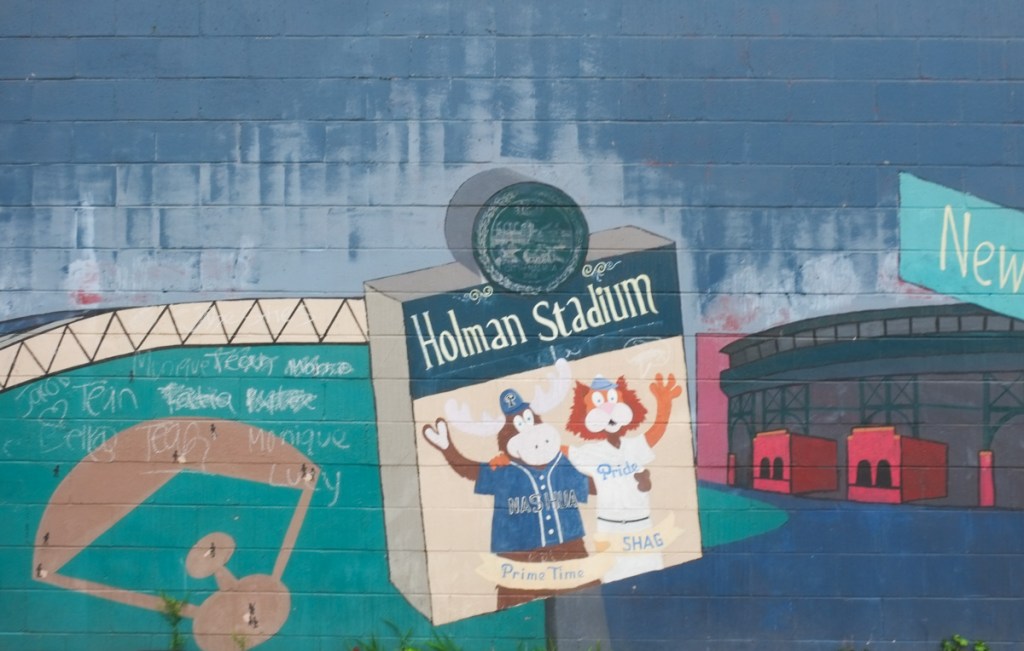 street art mural on trail in Nashua New Hampshire,