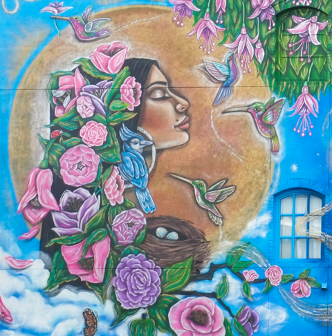 part of a colello creations mural in syracuse
