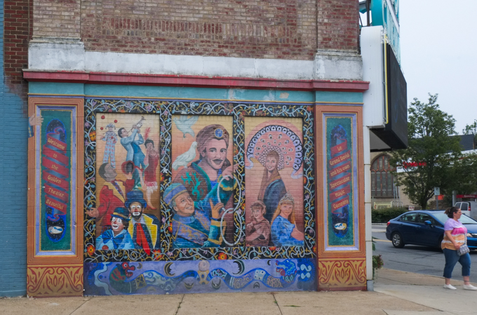 circus and magic themed images making a collage in three columns, clowns, magic show,