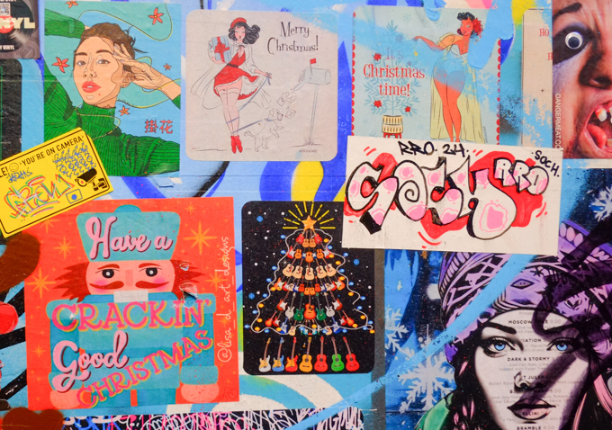 Christmas theme graffiti