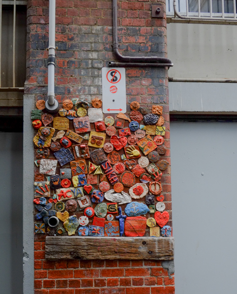 a section of the legacy wall