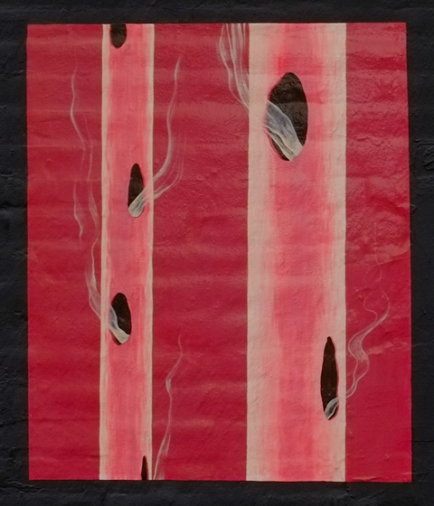 part of a series called Works from Home, Covid themed images by local artists, presented by Albright Knox gallery, painting by Adam Weekley