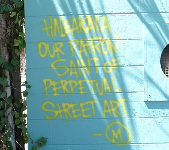 words street art, about the patron saint of perpetual street art 