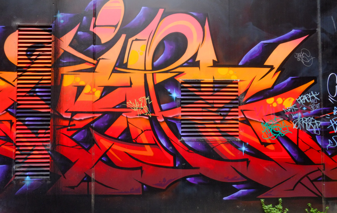 street art, or urban art, painting in melbourne australia,