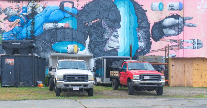 street art mural in Lynn Mass USA, by Ruben Ubiera