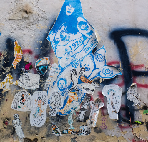 pregnant mermaid, save the mermaids, by trallalla, surrounded by child-like drawings of people