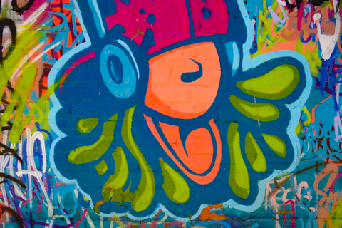 part of a street art painting