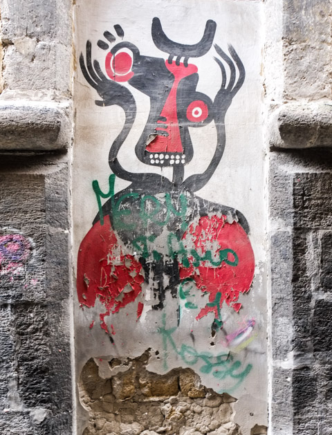 abstract figure, street art painting