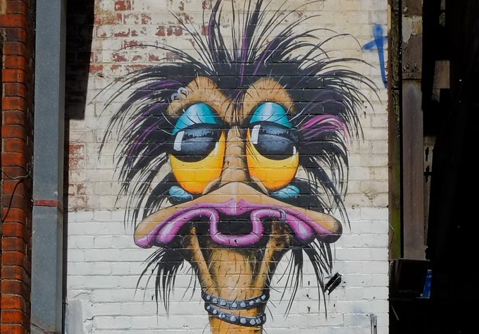 street art in Warburton Lane, Melbourne
