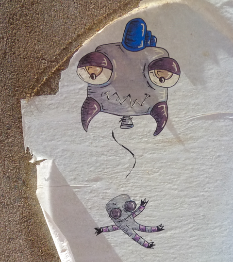 Mr. Dimples graffiti,