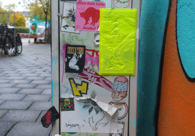 graffiti stickers and paste ups