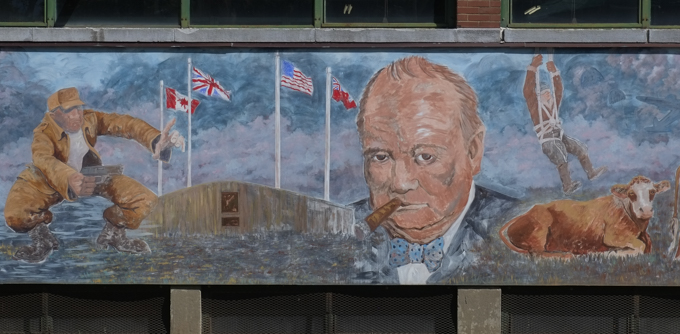 part of mural, Camp X
