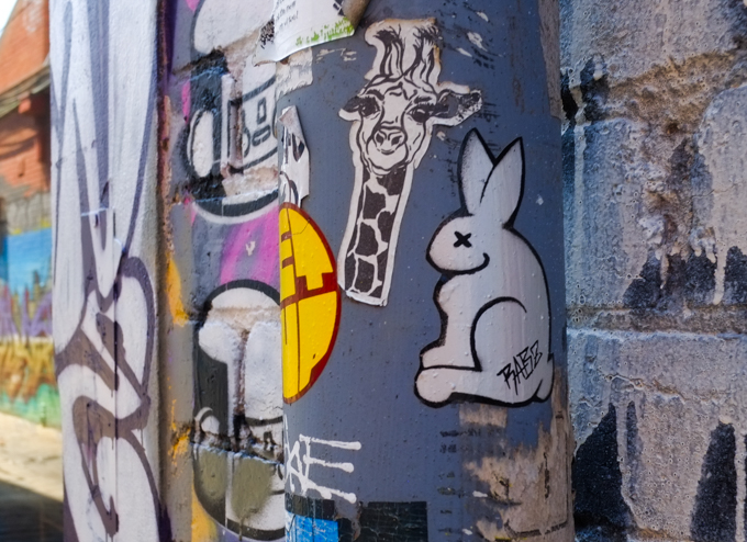 slaps, one is a rabbit, another is a giraffe neck and head