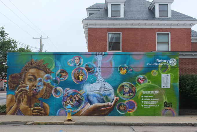 mural for 50th anniversary of Rotary Club of Nashua West