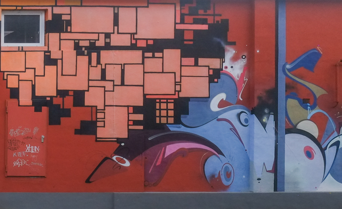 urban art, street art, in Cologne Germany, near Ehrenfeld station, mural by smash 137 and zedz