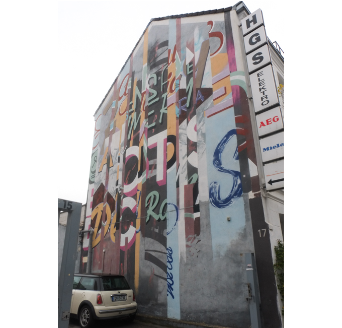 urban art, street art, in Cologne Germany, near Ehrenfeld station, Häusliche Gewalt (Domestic Violence) was created by street artist RIPO (aka Max Rippon)