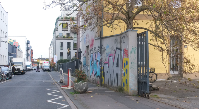 urban art, street art, in Cologne Germany, near Ehrenfeld station, street scene